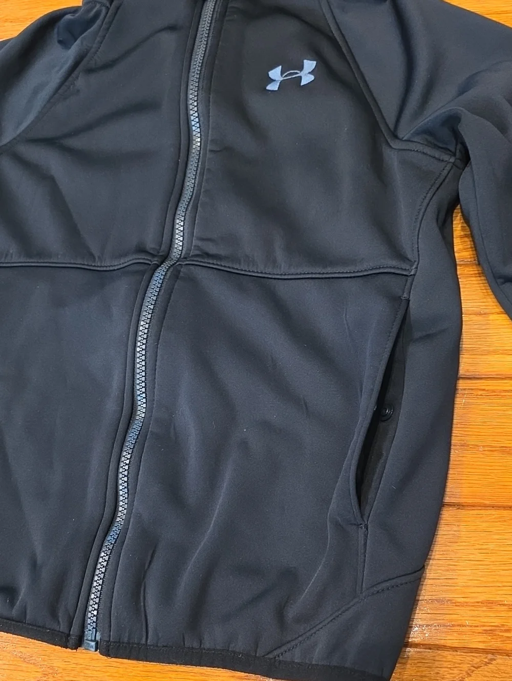Under Armour Kids Black Full-Zip Hooded Performance Jacket
